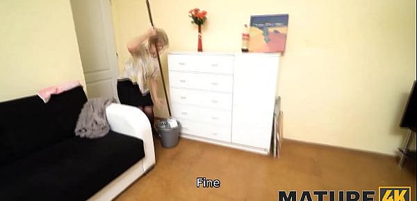  MATURE4K. Woman is old but still wants to fuck so boss stepson helps her